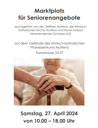 Marktplatz für Seniorenangebote - Samstag 27. April, 10:00 - 18:00 Uhr 